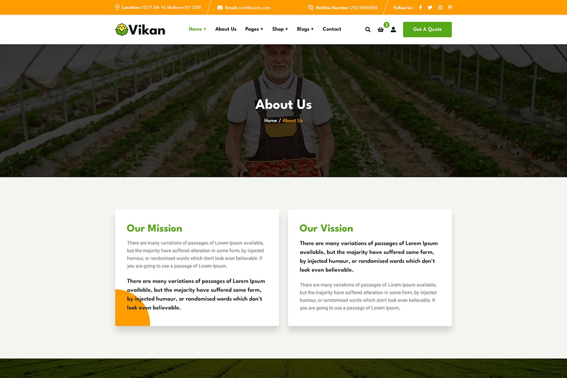 Imagen de portada de Vikan - Organic Food Store HTML Template (plantilla web)