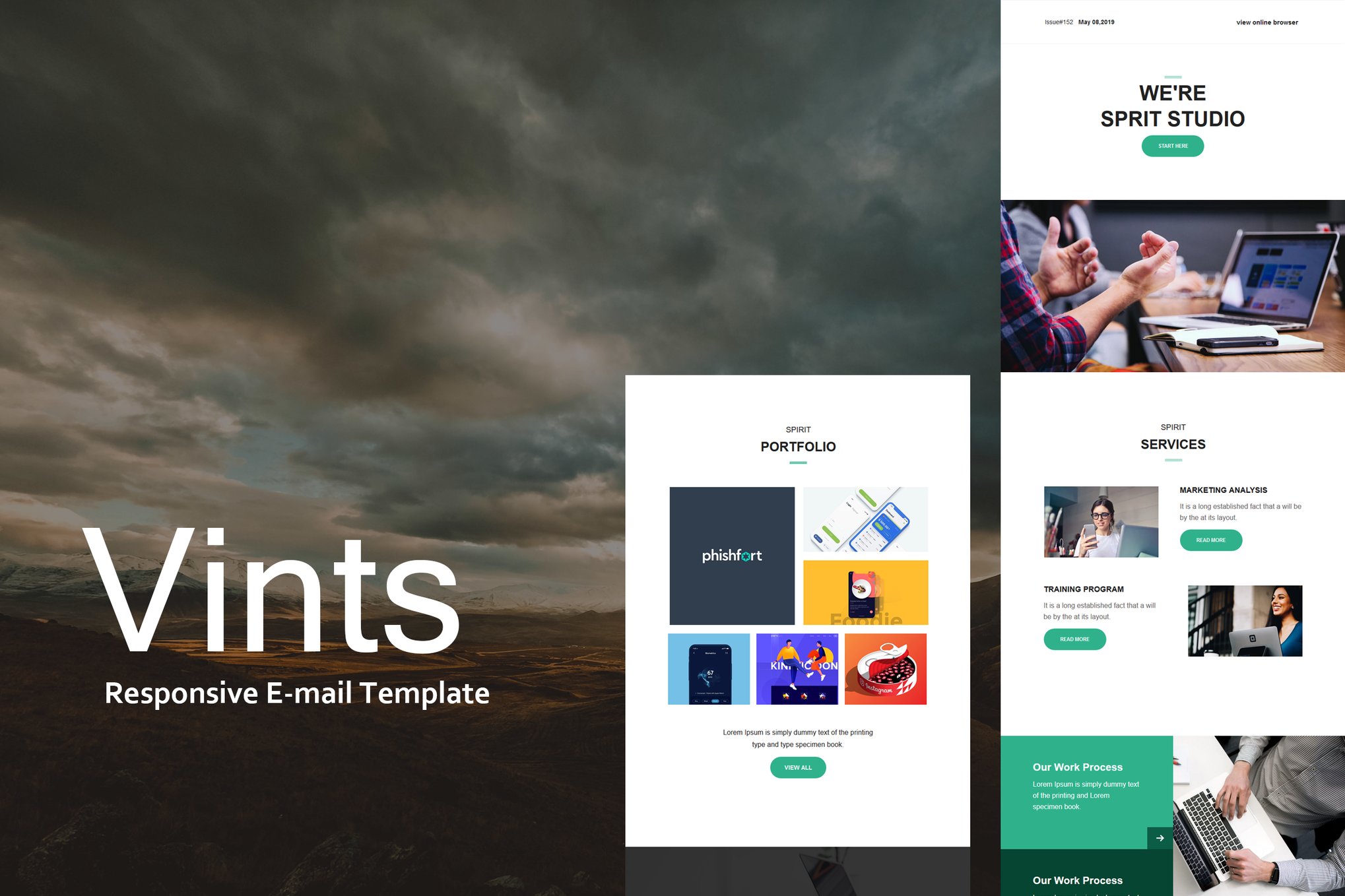 Imagen de portada de Vints Mail - Responsive E-mail Template (plantilla web)