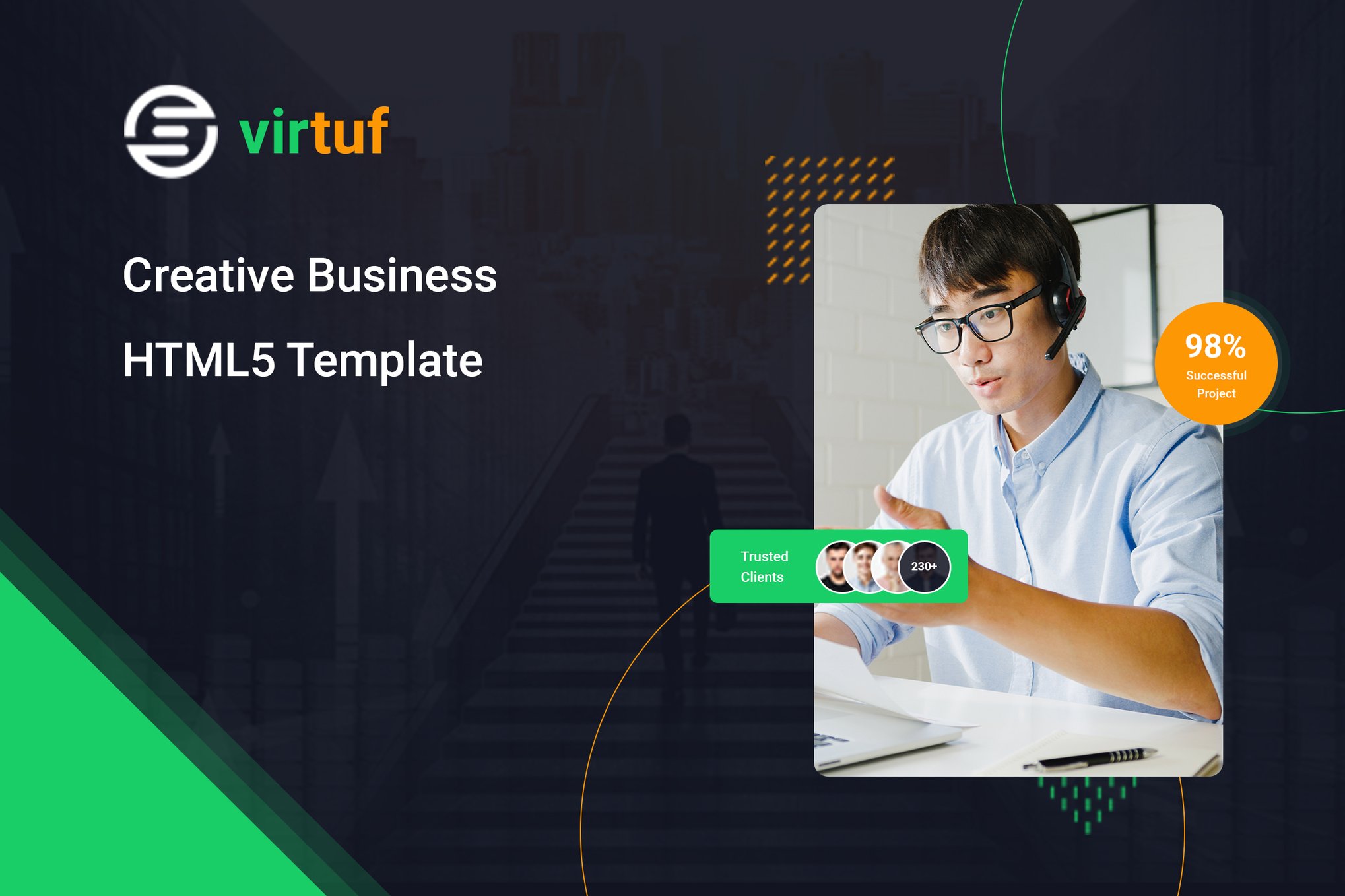 Imagen de portada de Virtuf - Creative Agency Bootstrap 5 Template (plantilla web)