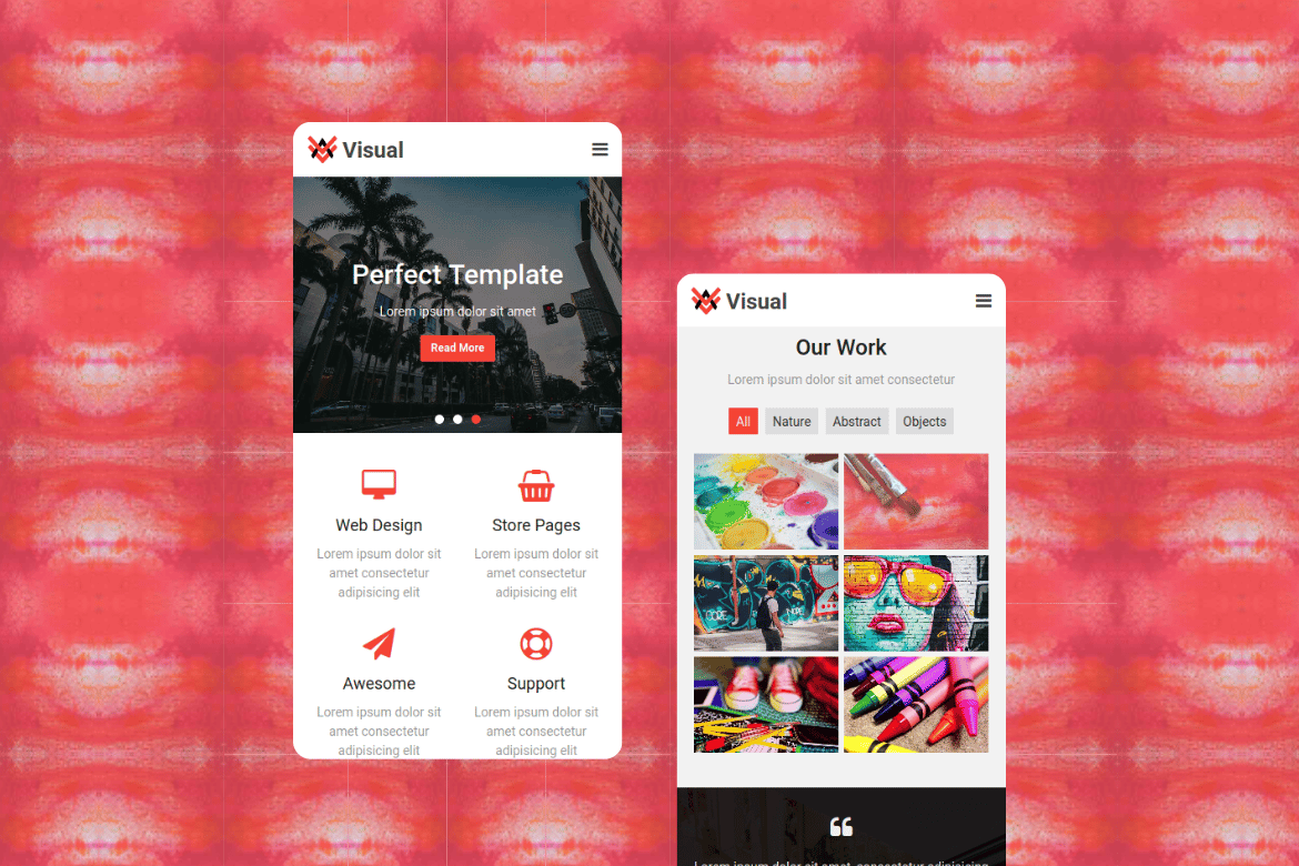 Imagen de portada de Visual - Multipurpose Mobile Template (plantilla web)