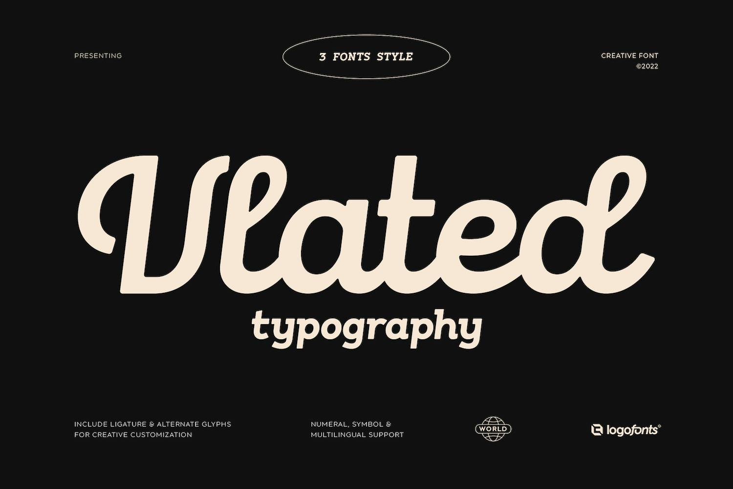 Imagen de portada de Vlated - Vintage Font (fuente)