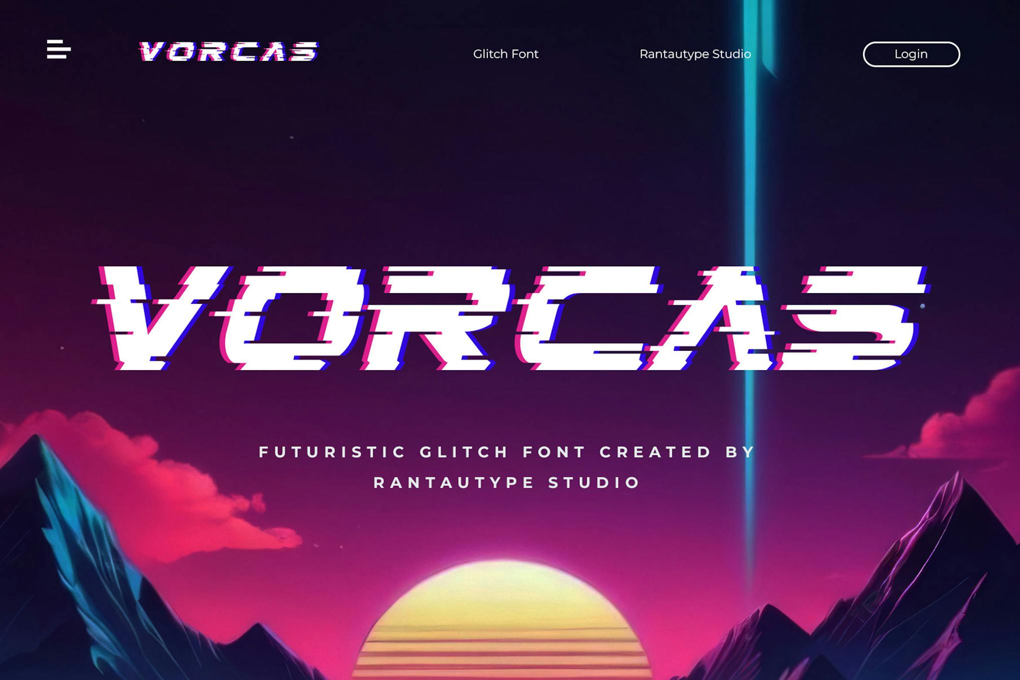 Imagen de portada de Vorcas Glitch Font (fuente)