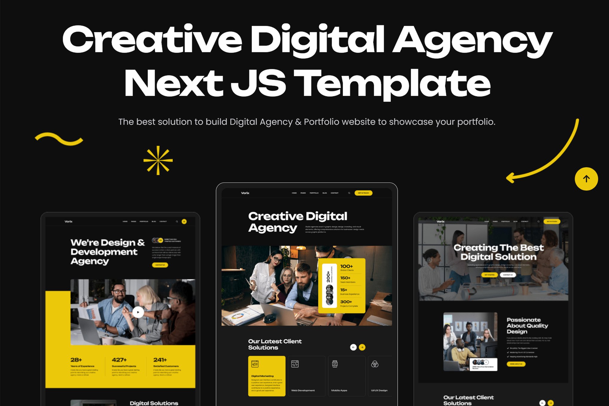 Imagen de portada de Vorix – Creative Digital Agency Next JS Template (plantilla web)