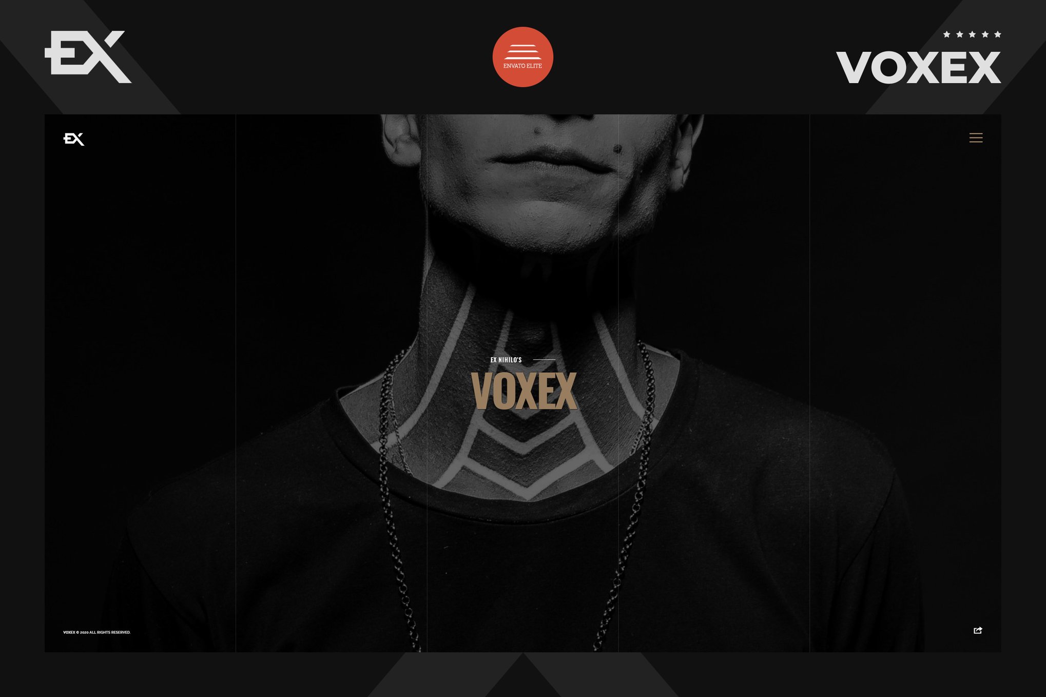 Imagen de portada de Voxex - Photography Portfolio Template (plantilla web)