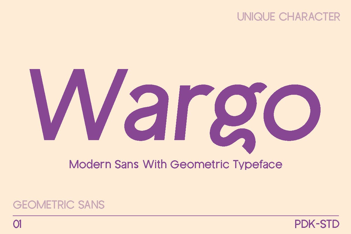 Imagen de portada de Wargo - Modern Geometric Font (fuente)