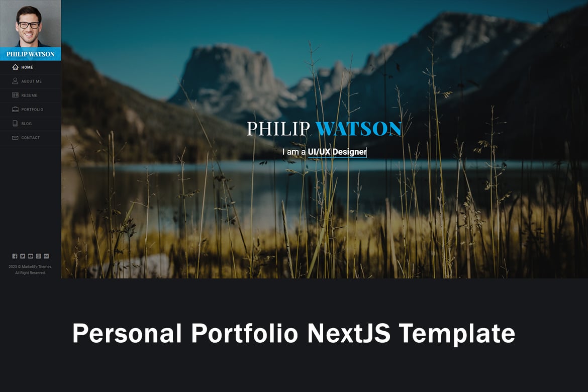 Imagen de portada de Watson - Personal Portfolio React NextJS Template (plantilla web)