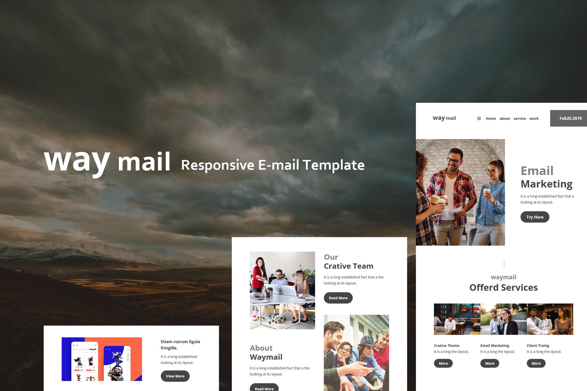 Imagen de portada de Way Mail - 30+ Modules E-mail Templates (plantilla web)