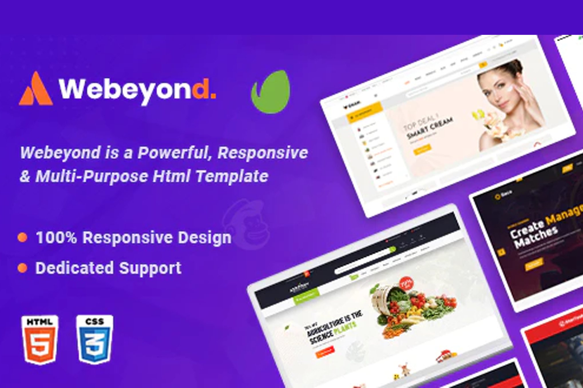 Imagen de portada de WeBeyond - Multipurpose HTML5 Template Package (plantilla web)