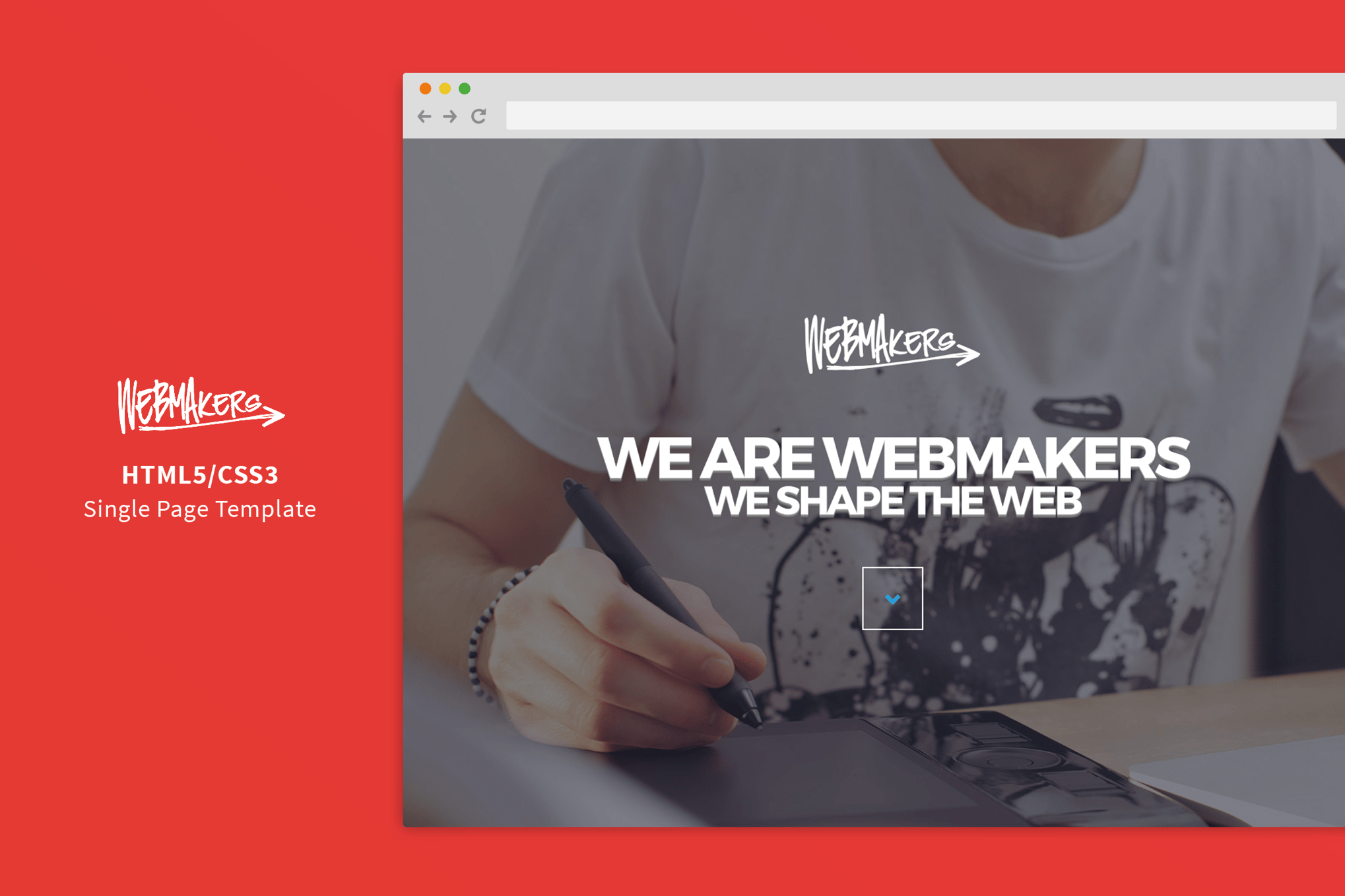 Imagen de portada de Webmakers - Single Page HTML/CSS Template (plantilla web)