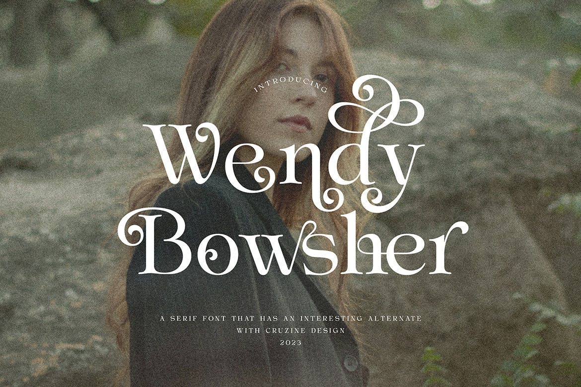 Wendy Bowsher Stylish Serif font cover image