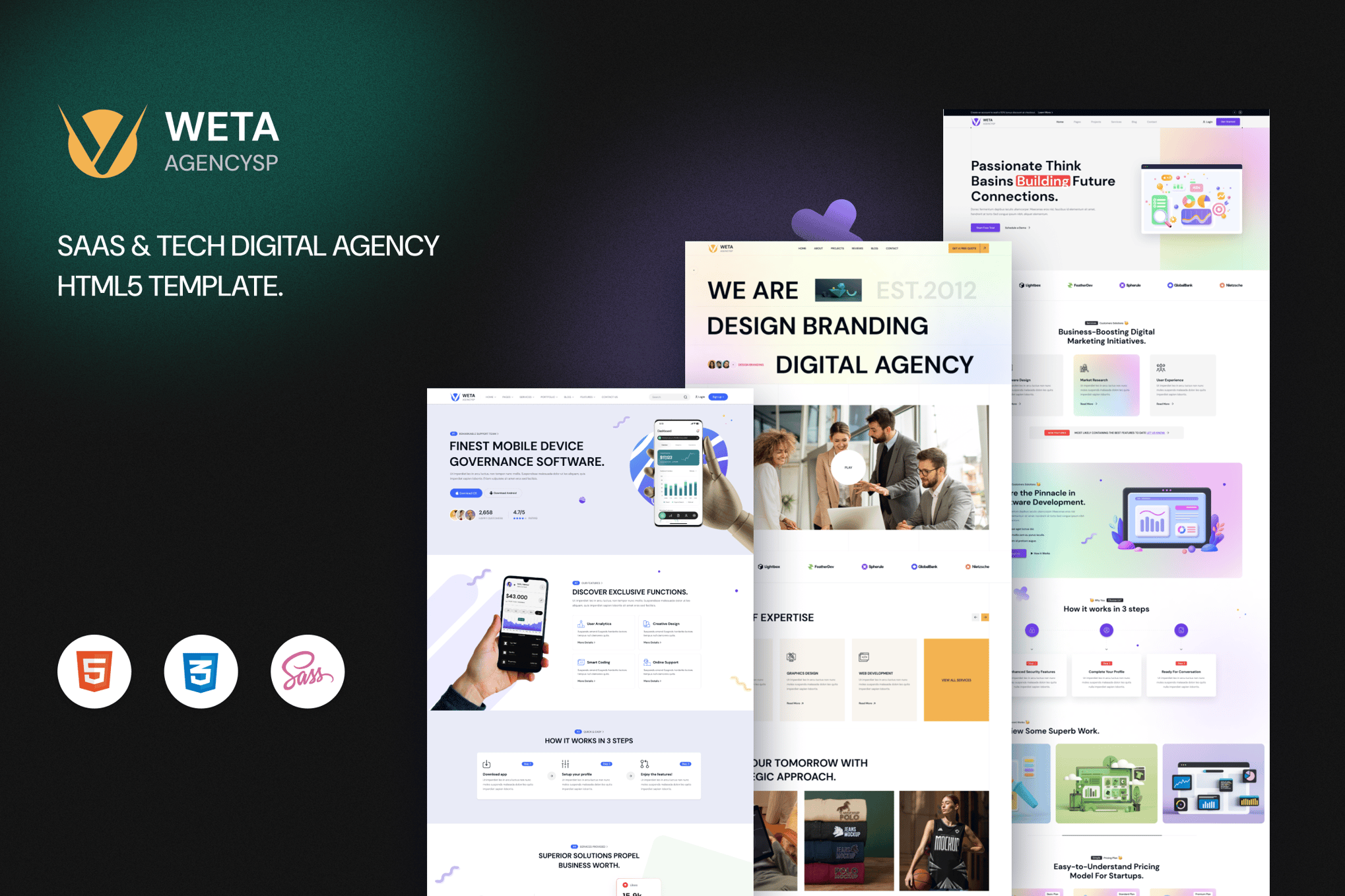 Imagen de portada de WETA - SaaS Landing HTML5 Template (plantilla web)