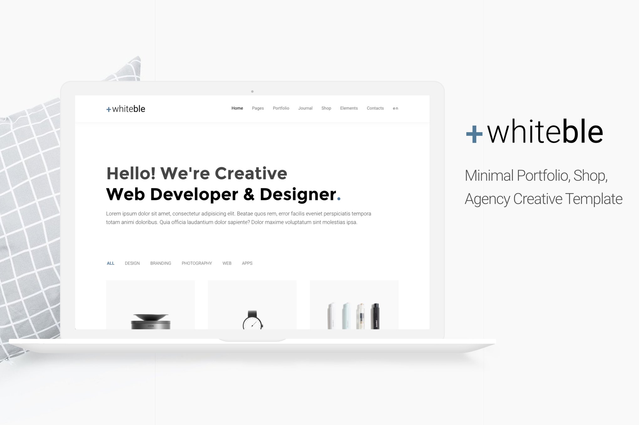 Imagen de portada de Whiteble - Minimal &Clean Portfolio, Agency, Shop (plantilla web)
