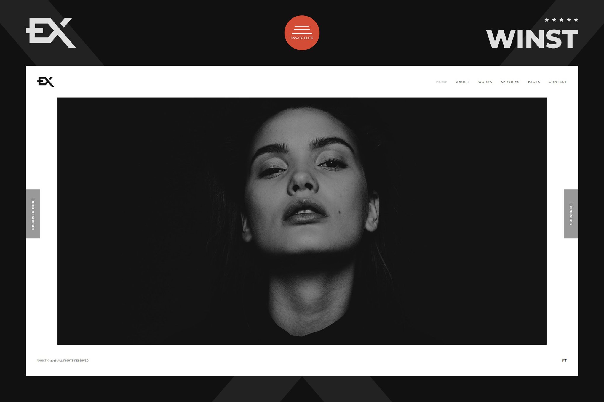 Imagen de portada de Winst - Photography Portfolio Template (plantilla web)