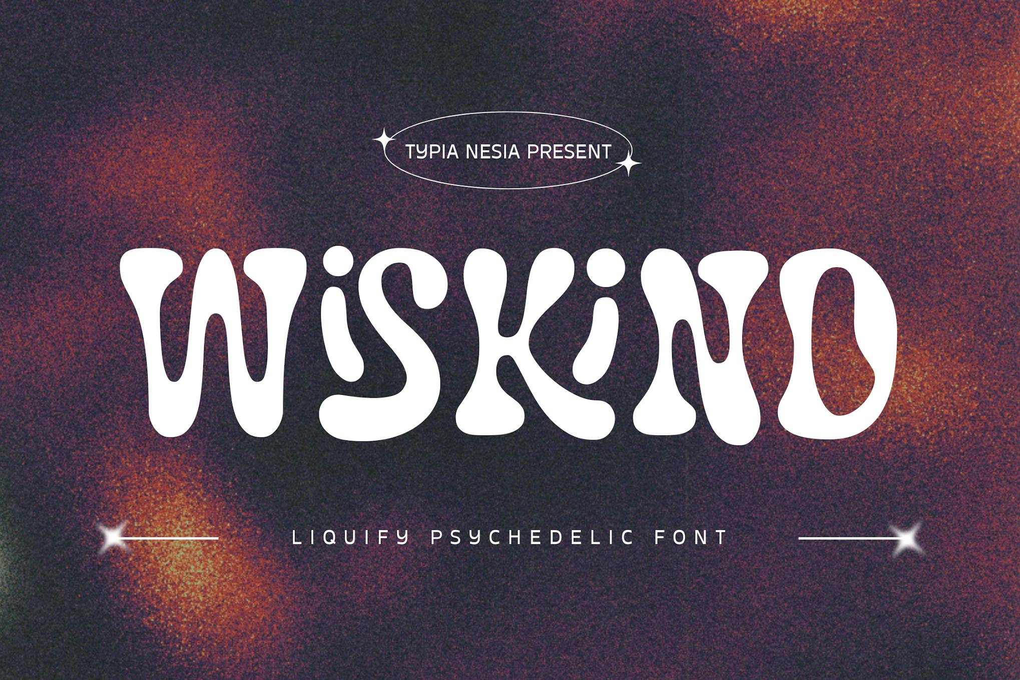 Imagen de portada de Wiskind - Liquify Psychedelic Font (fuente)