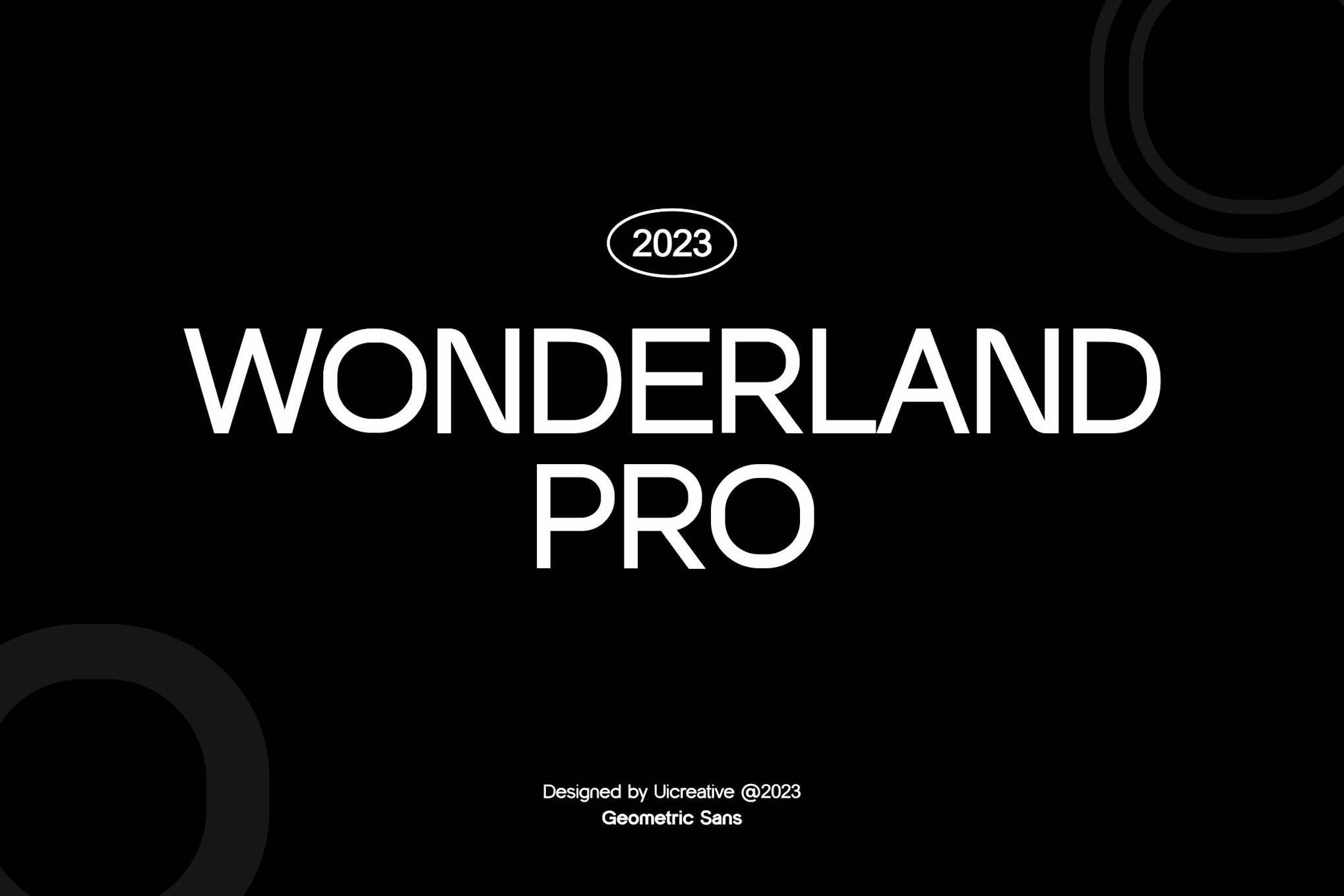 Imagen de portada de Wonderland Pro Geometric Sans Serif Font (fuente)