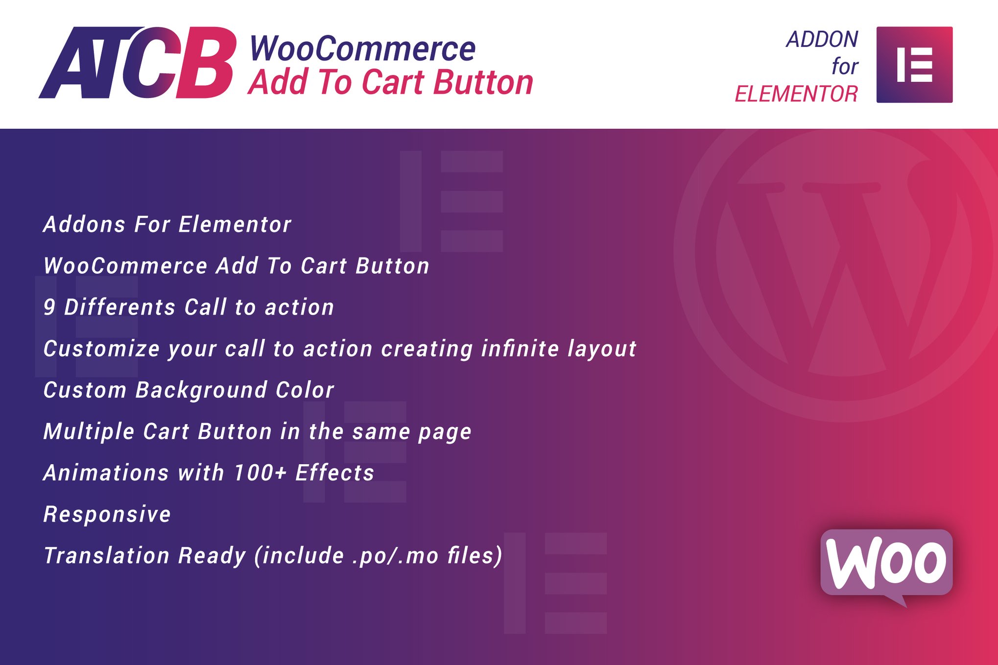 Imagen de portada de WooCommerce Add To Cart Button for Elementor (plugin)