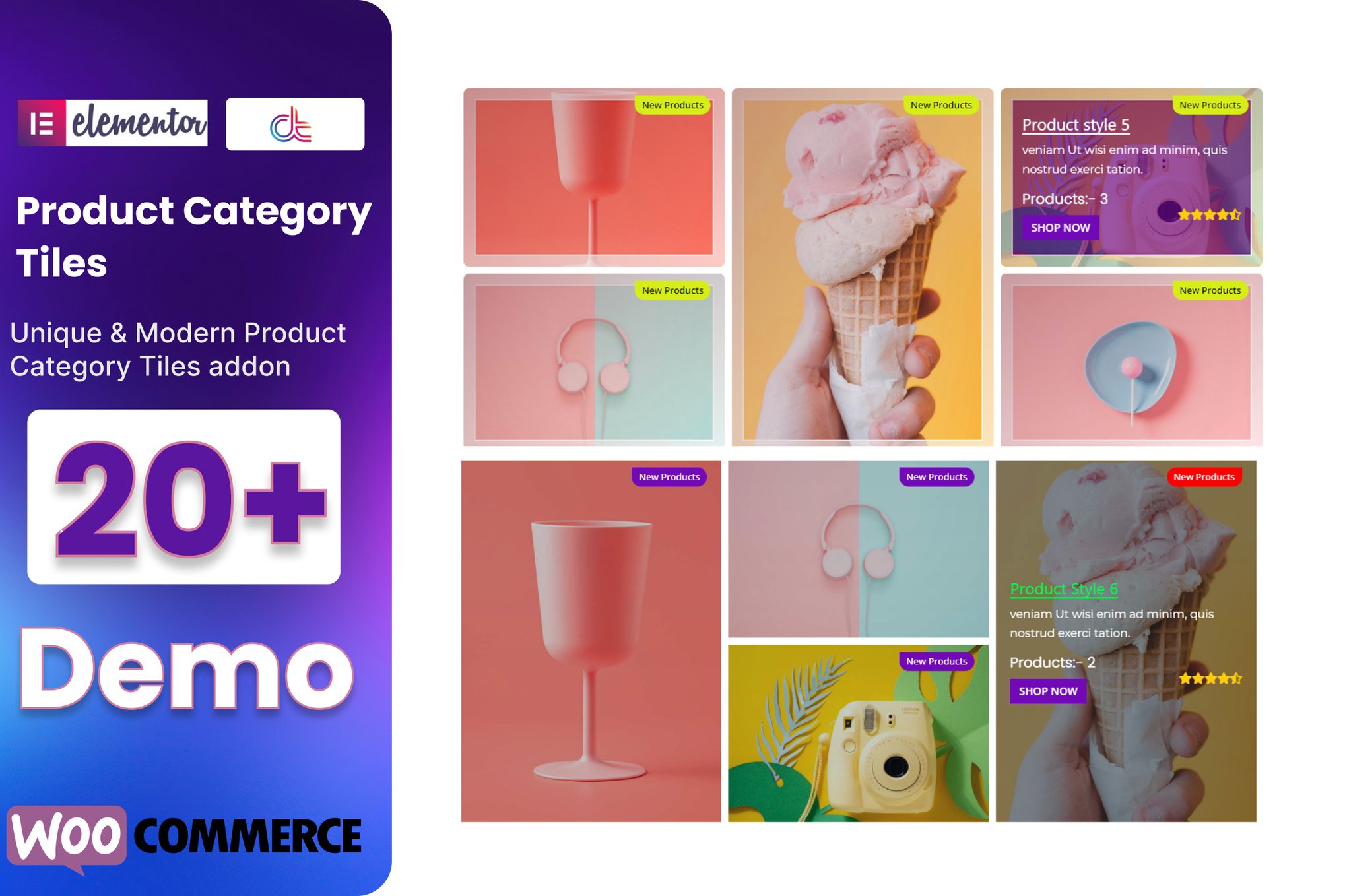Imagen de portada de WooCommerce Product Category Tiles Addon (plugin)