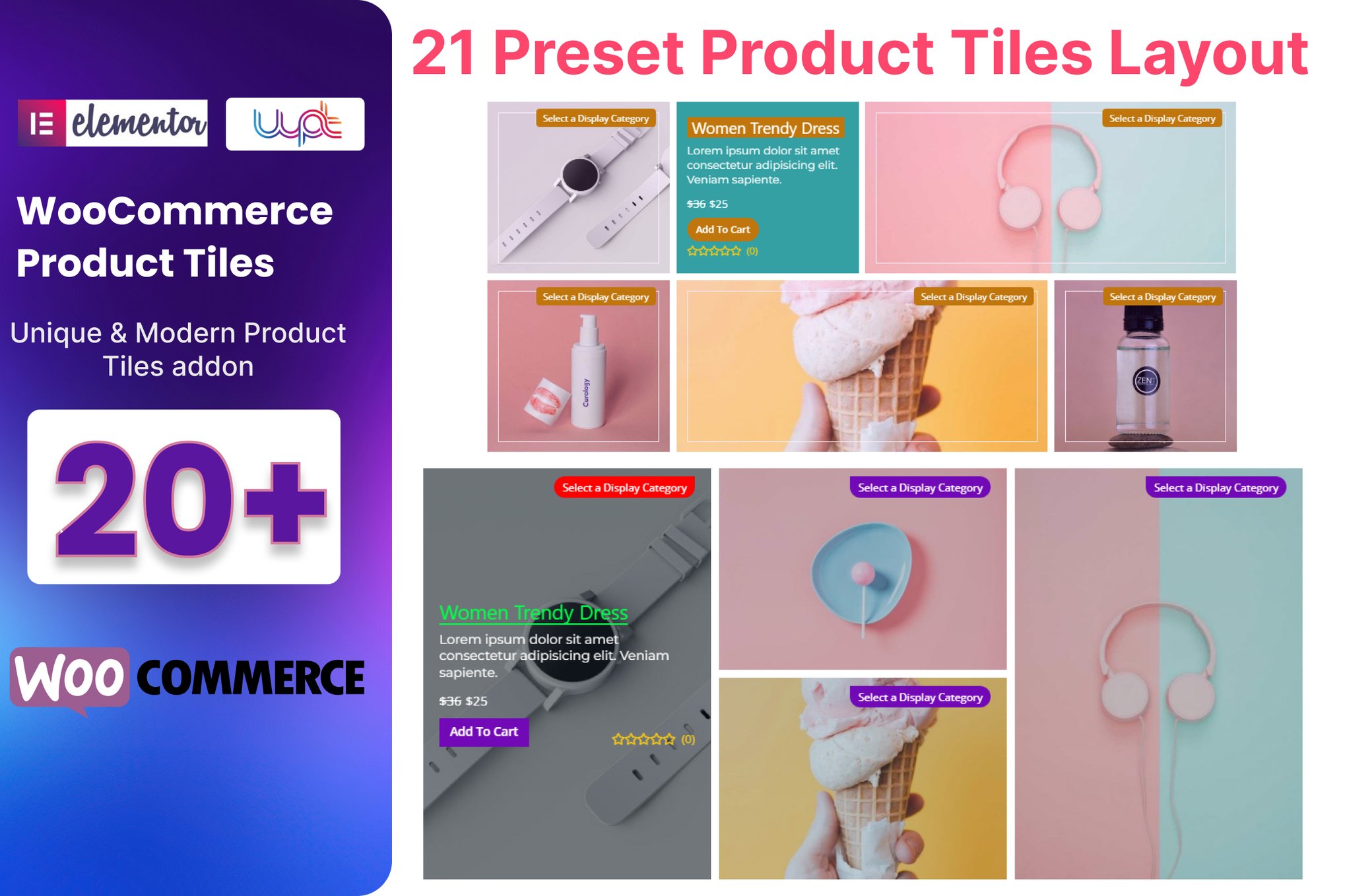 Imagen de portada de WooCommerce Product Tiles Addon For Elementor (plugin)