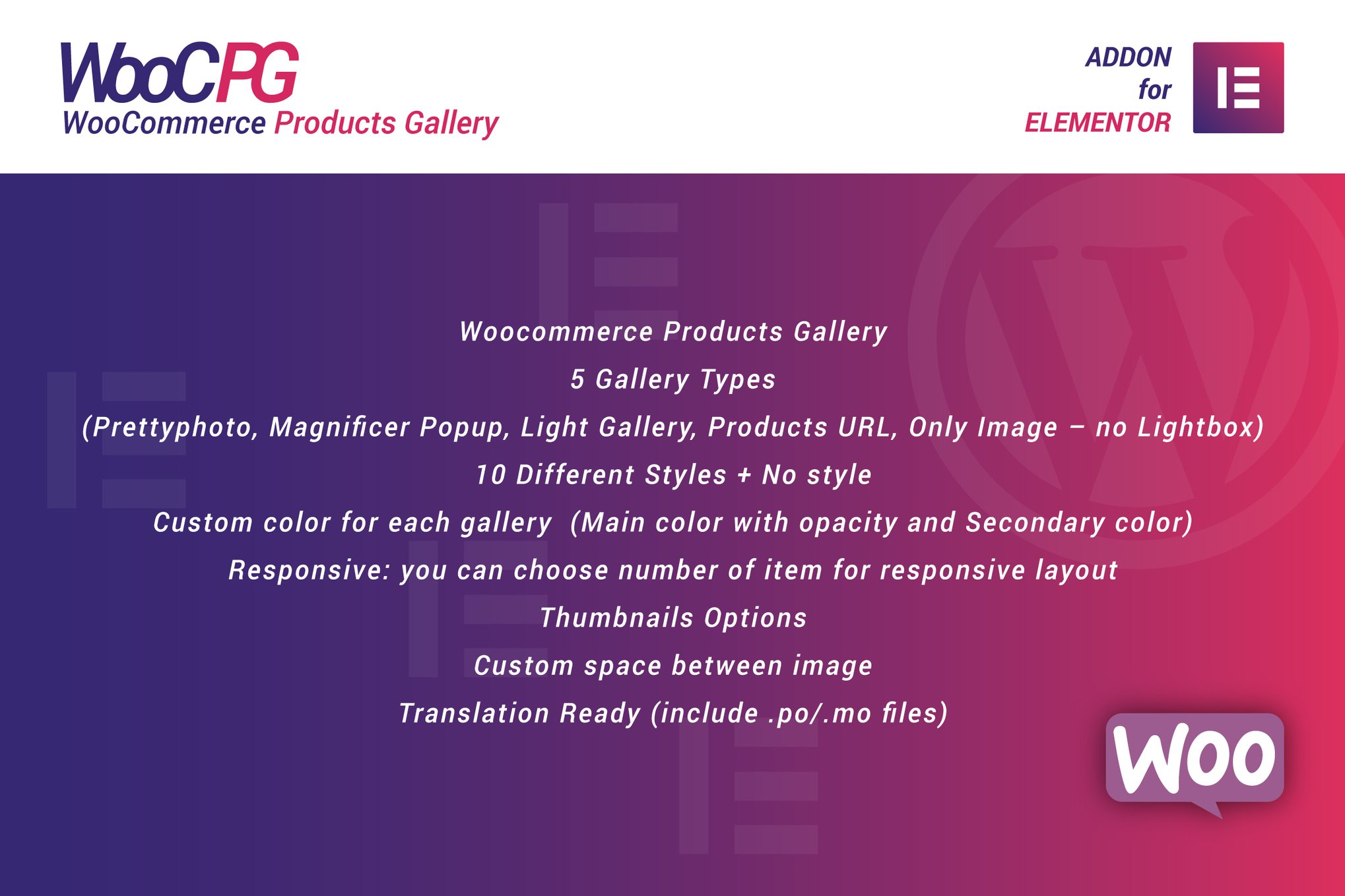 Imagen de portada de WooCommerce Products Gallery for Elementor (plugin)