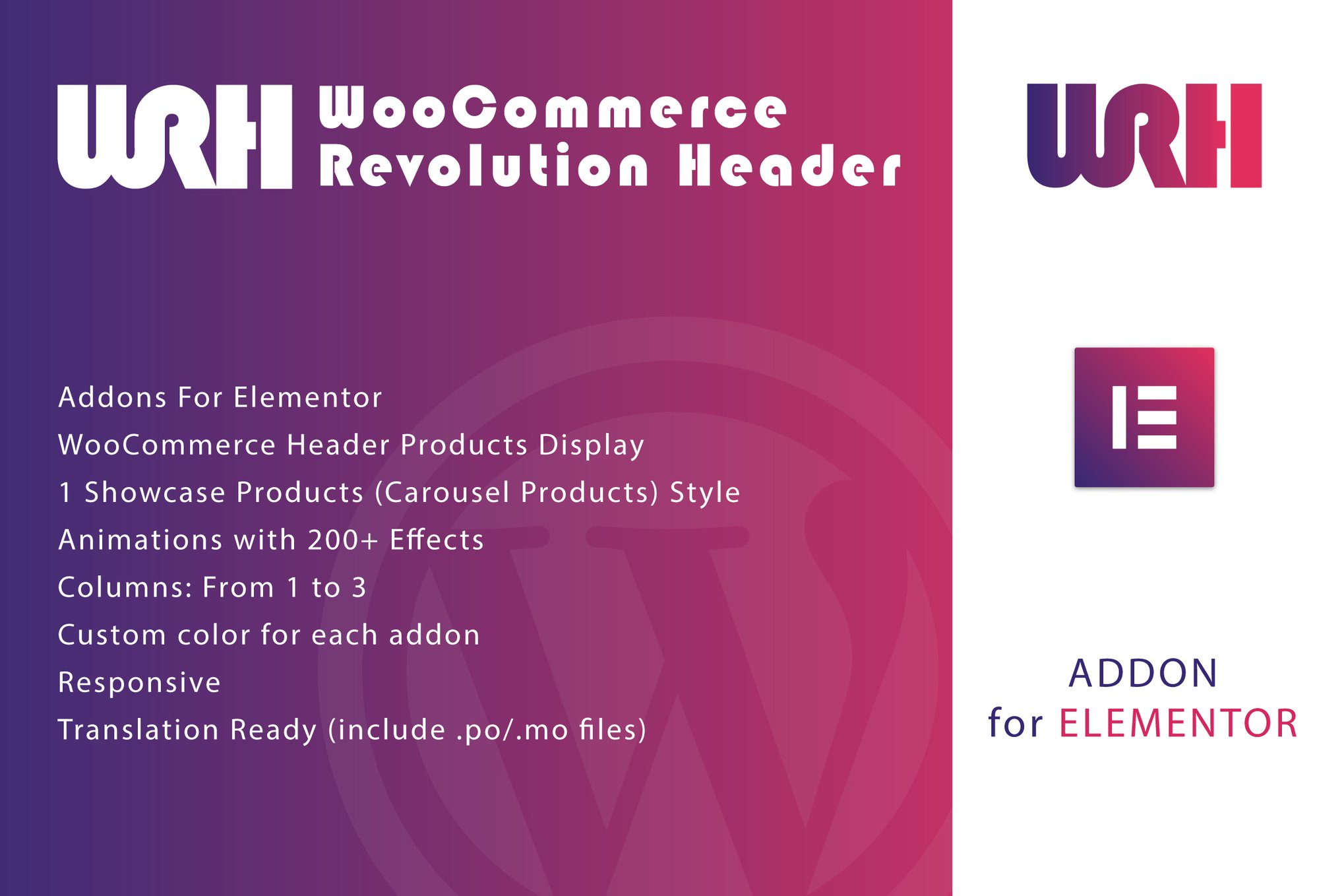 Imagen de portada de WooCommerce Revolution Header for Elementor (plugin)