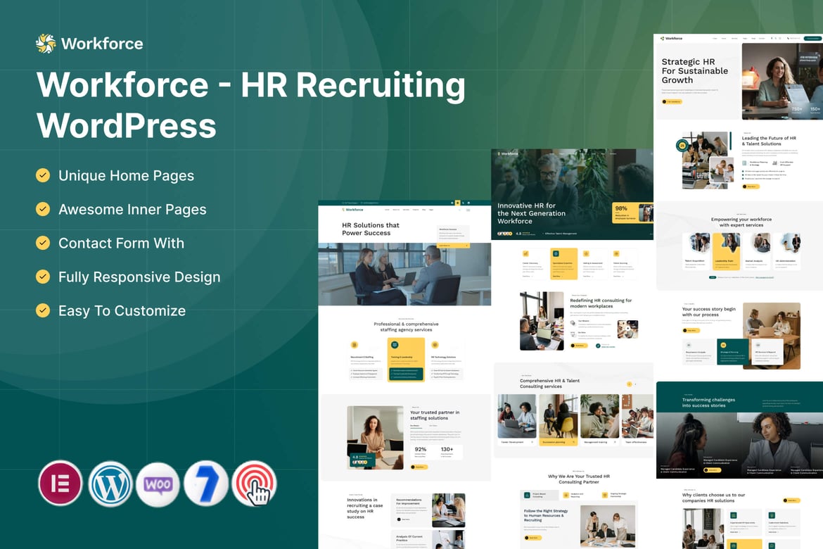 Imagen de portada de Workforce – HR Recruiting WordPress (tema)