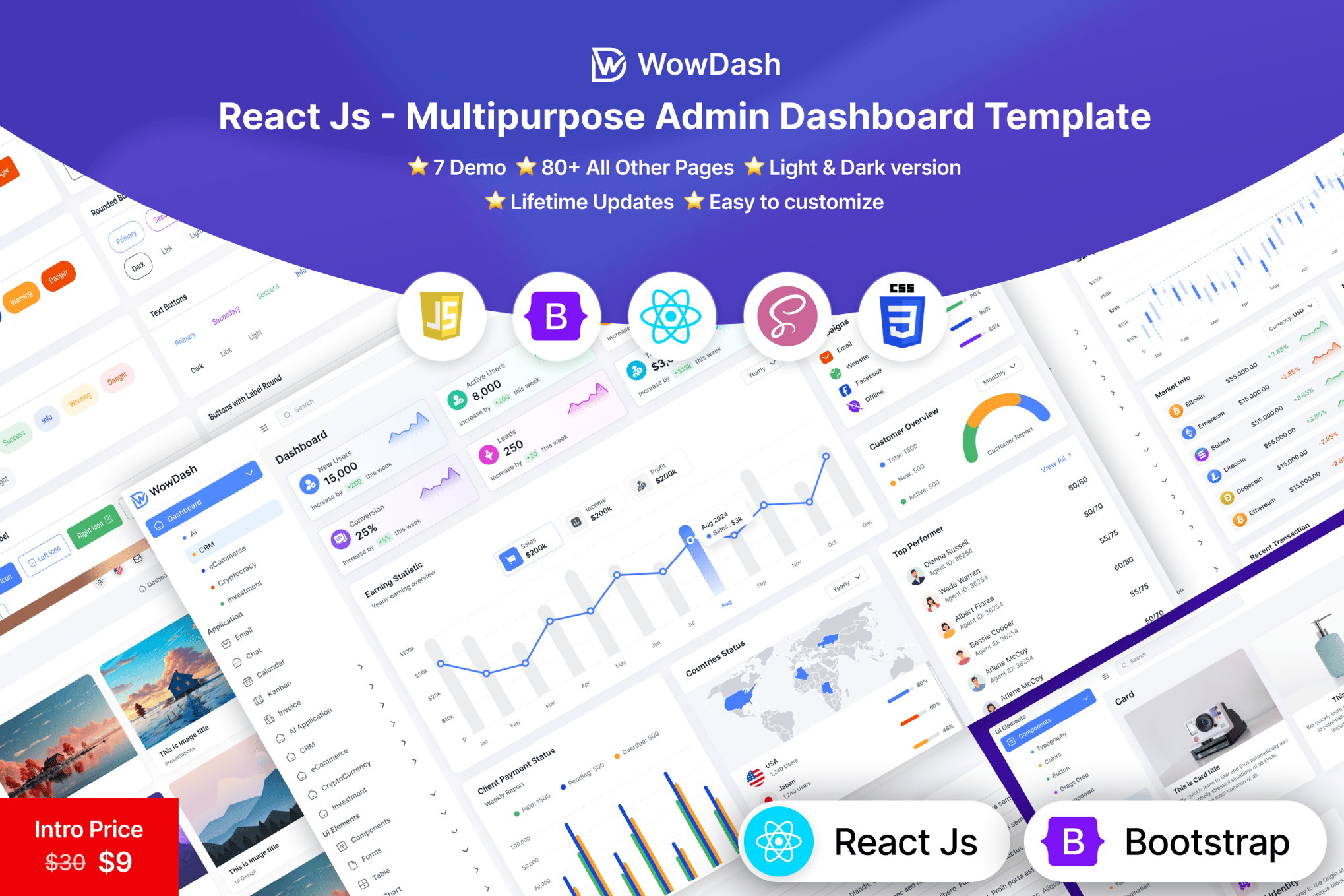 Imagen de portada de WowDash - React JS - Admin Dashboard Template (plantilla web)