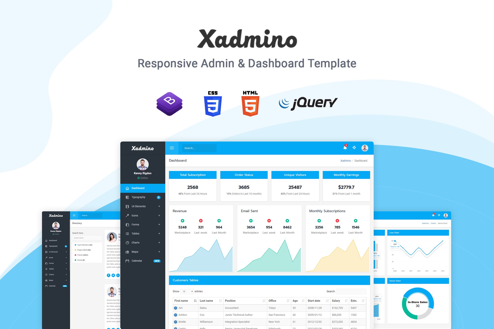 Imagen de portada de Xadmino - Admin & Dashboard Template (plantilla web)