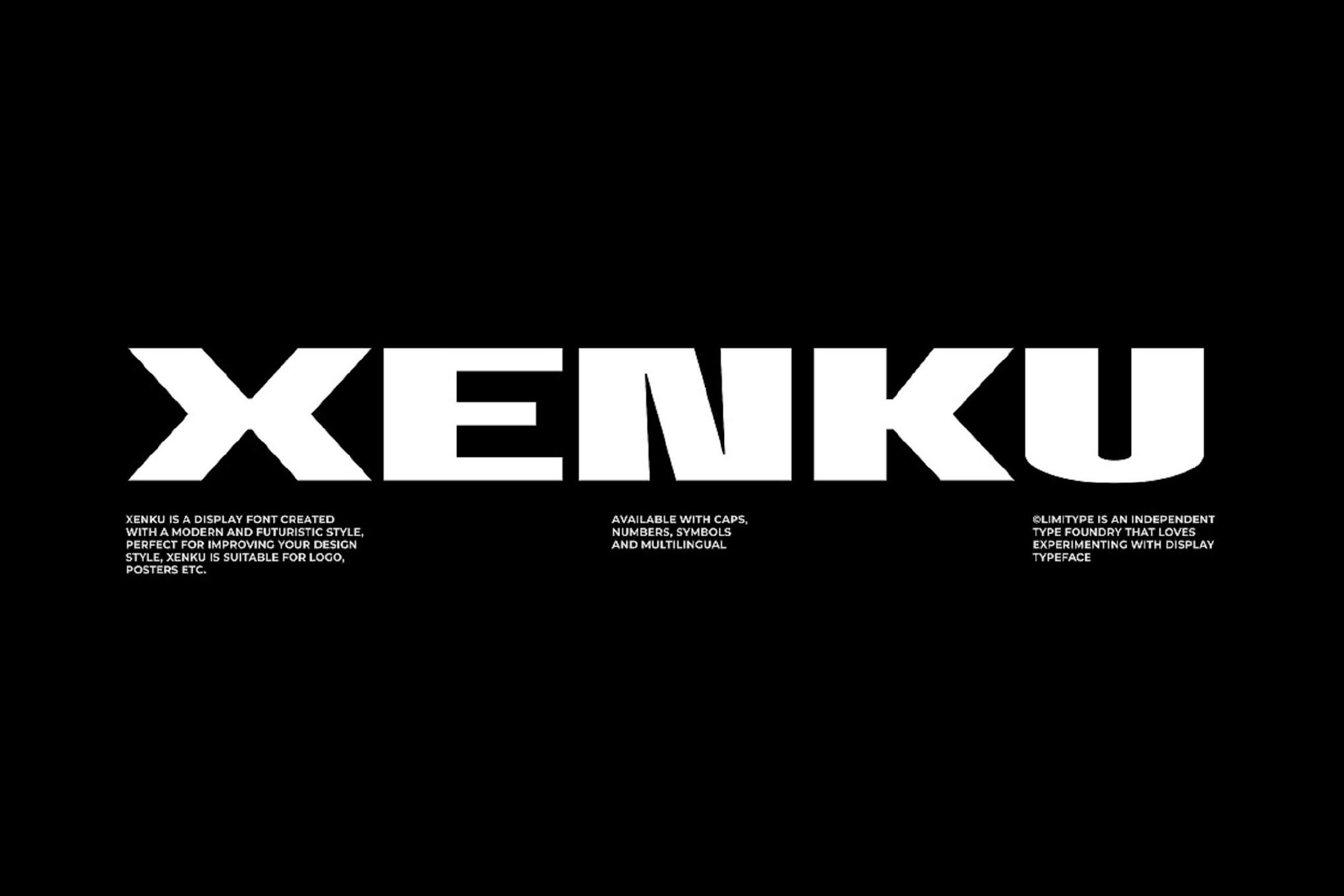Imagen de portada de Xenku - Modern Techno Typeface (fuente)