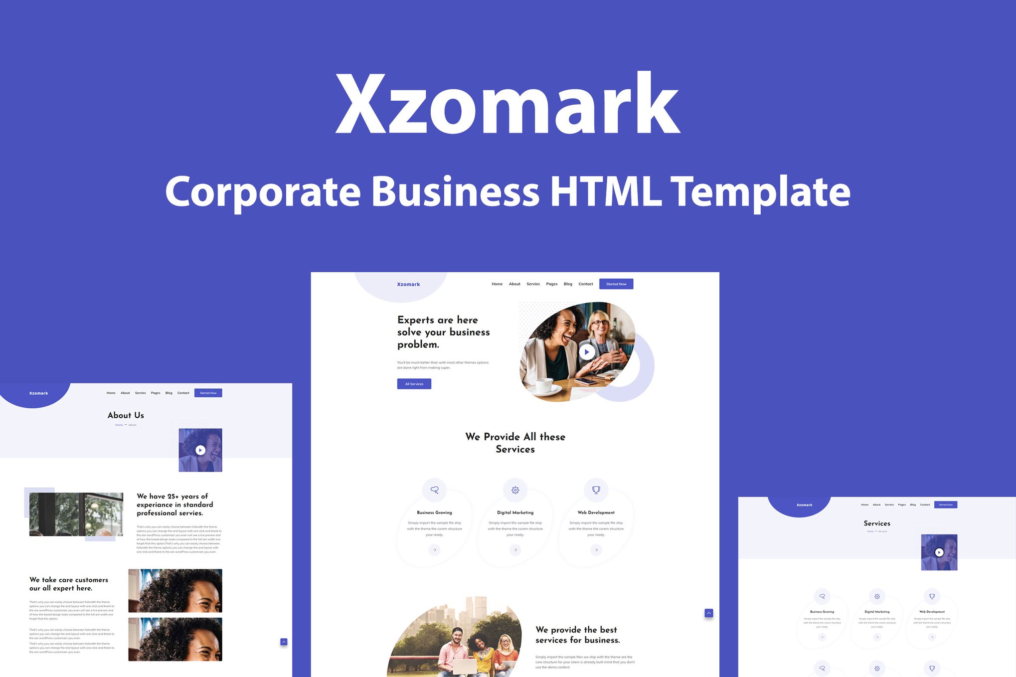 Imagen de portada de Xzomark – Corporate Business HTML Template (plantilla web)