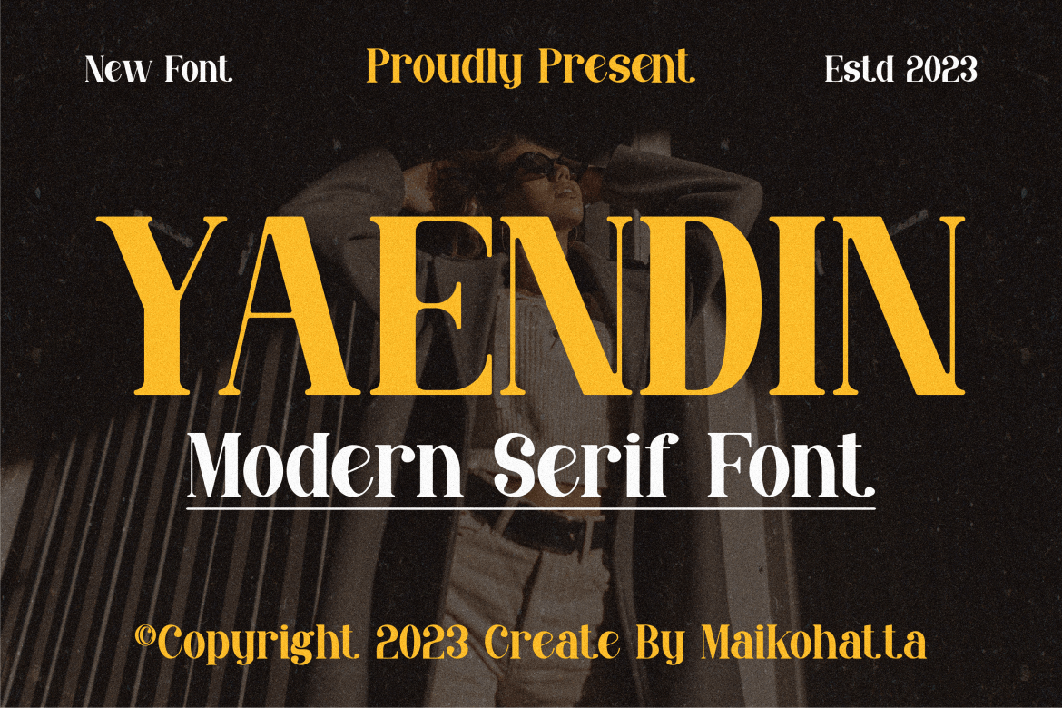 Imagen de portada de Yaendin - Modern Serif Font (fuente)