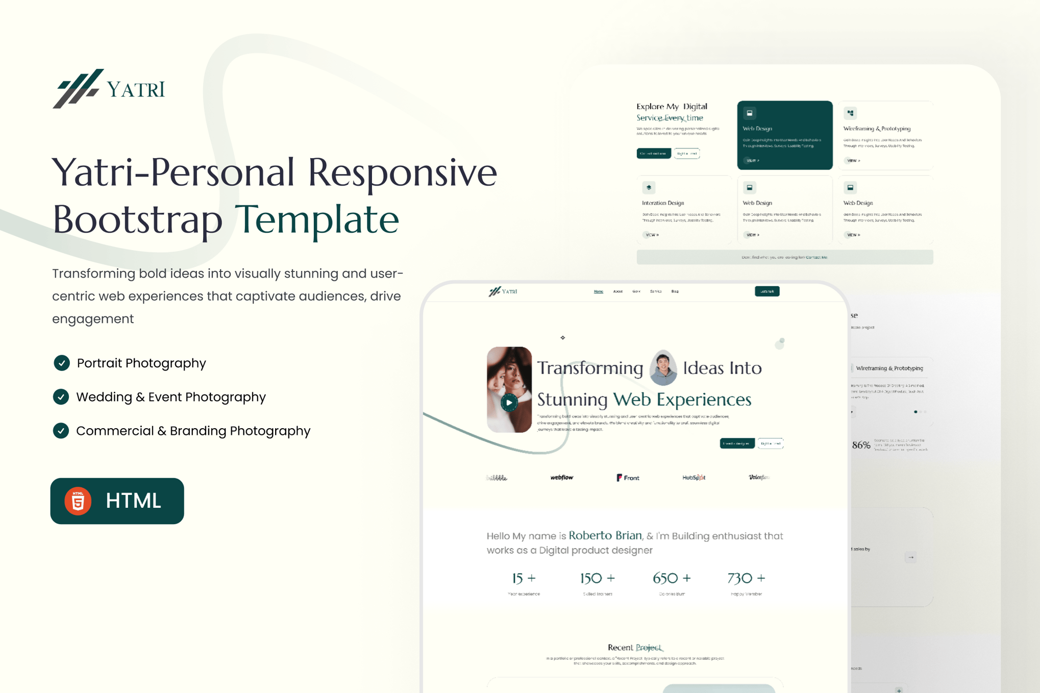 Imagen de portada de Yatri-Personal Responsive Bootstrap Template (plantilla web)