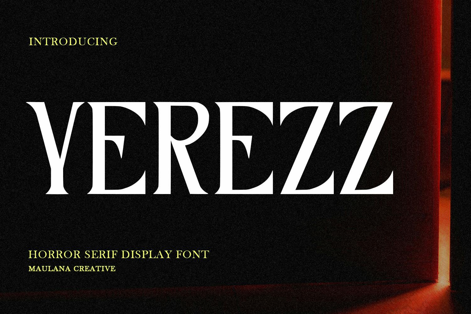 Imagen de portada de Yerezz Serif Display Font (fuente)