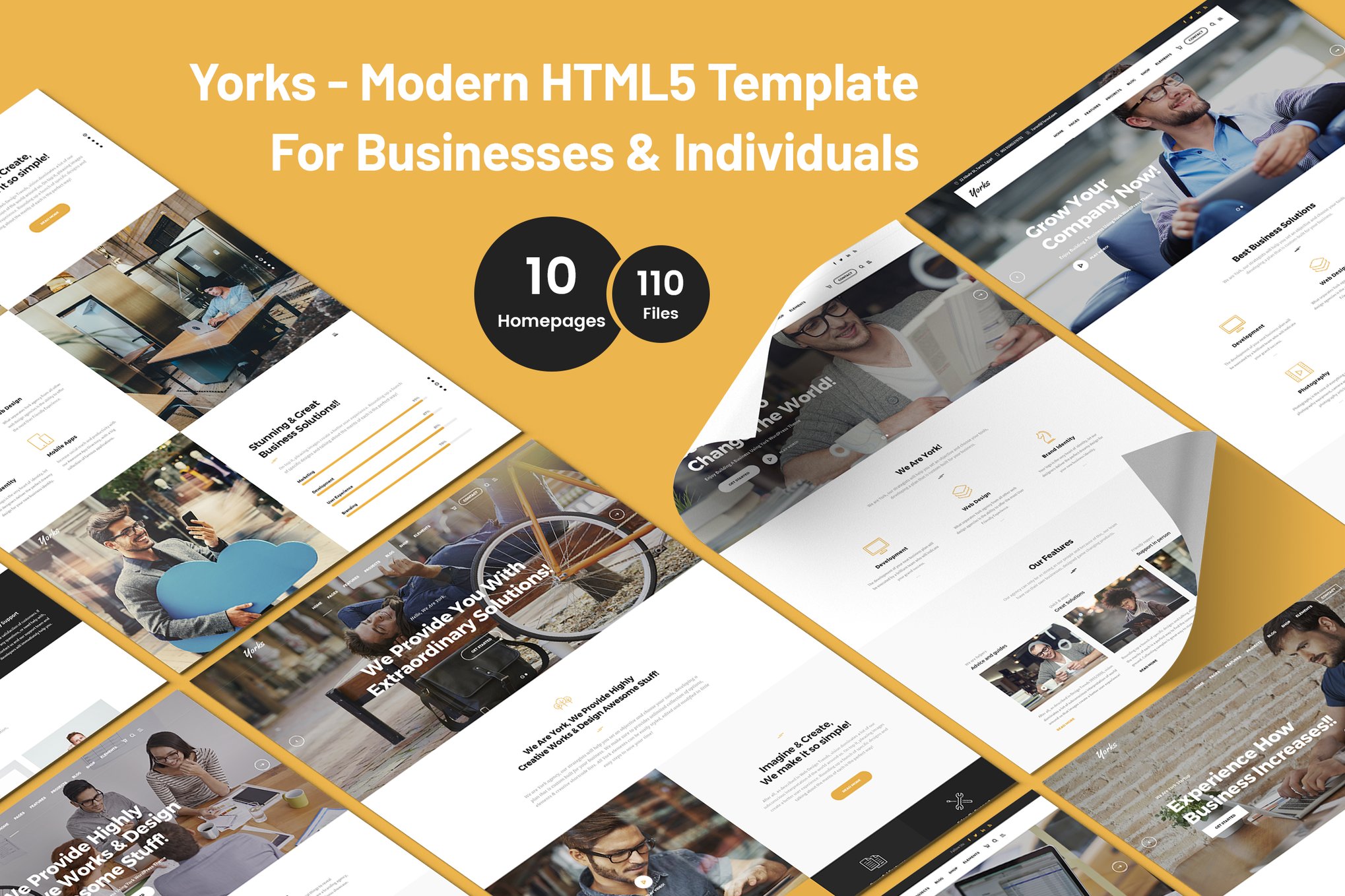 Imagen de portada de Yorks - Businesses & Individuals HTML5 Template (plantilla web)
