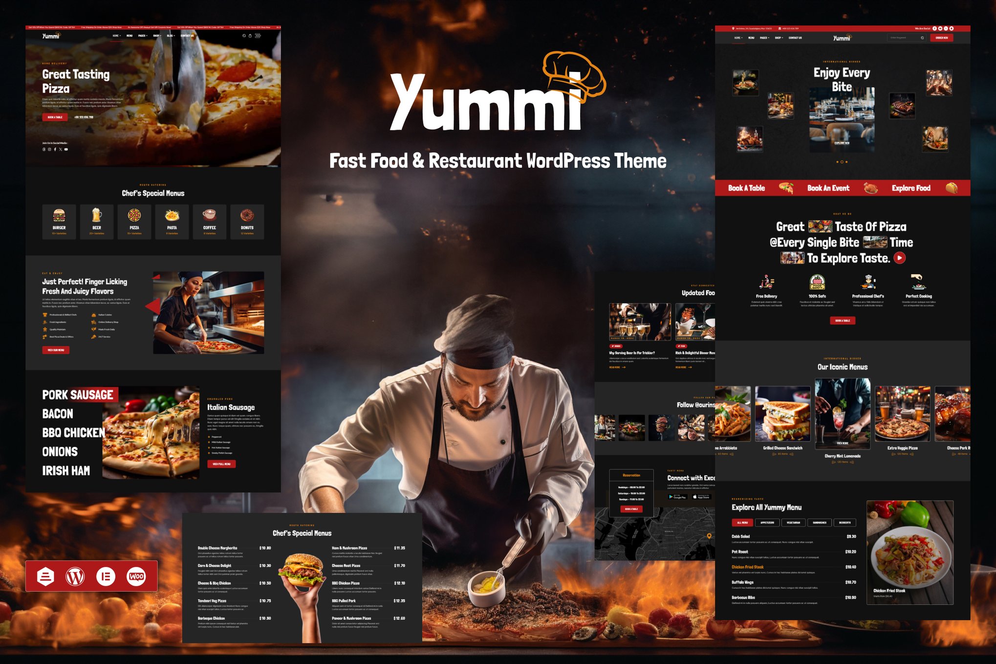 Imagen de portada de Yummi - Restaurant WordPress Theme (tema)